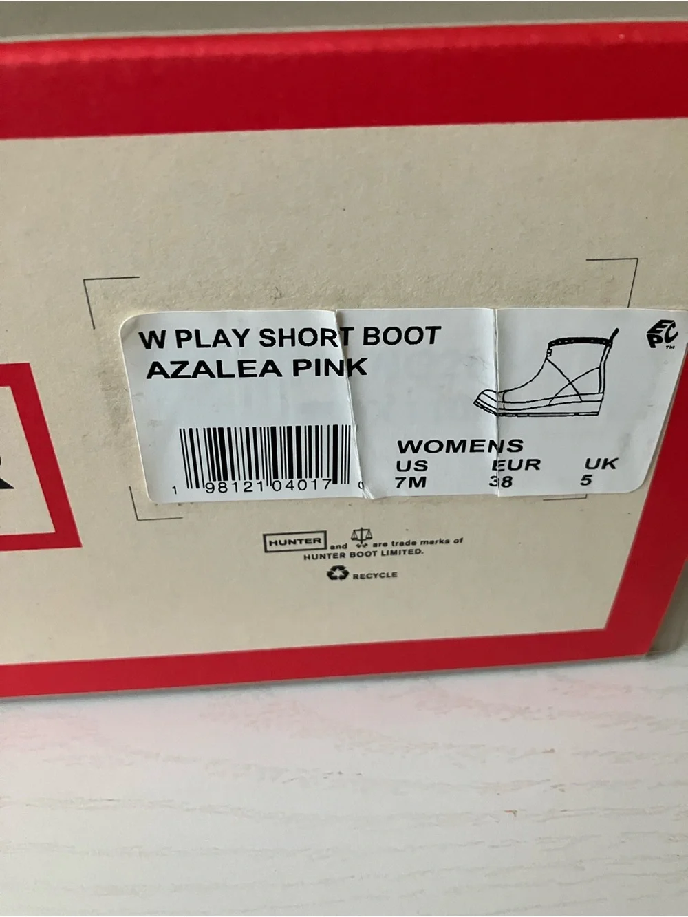 Hunter Original Play Boots Short (Size 7) NWT & BOX - Picture 6 of 11